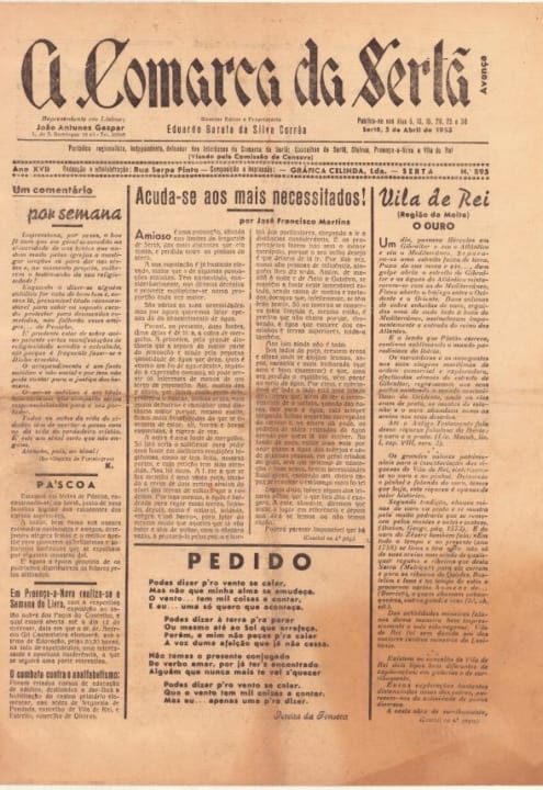 A Comarca Da Sertã Nº895 05 04 1953 P